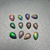 Load image into Gallery viewer, 6 Pcs 7x5mm Black Opal Cabochons Pear Calibrated - The LabradoriteKing