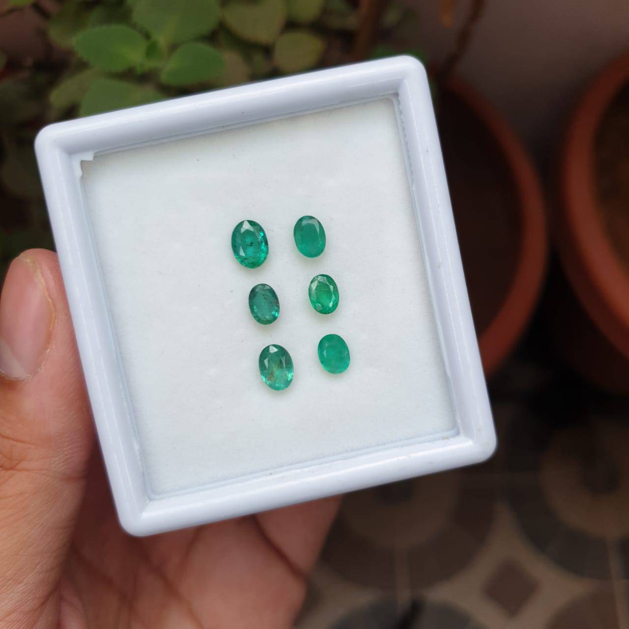 6 Pcs Natural Emerald Lot- Zambian Mined Emerald Cut 6-7mm| 4.3 Cts|Untreated Certified - The LabradoriteKing