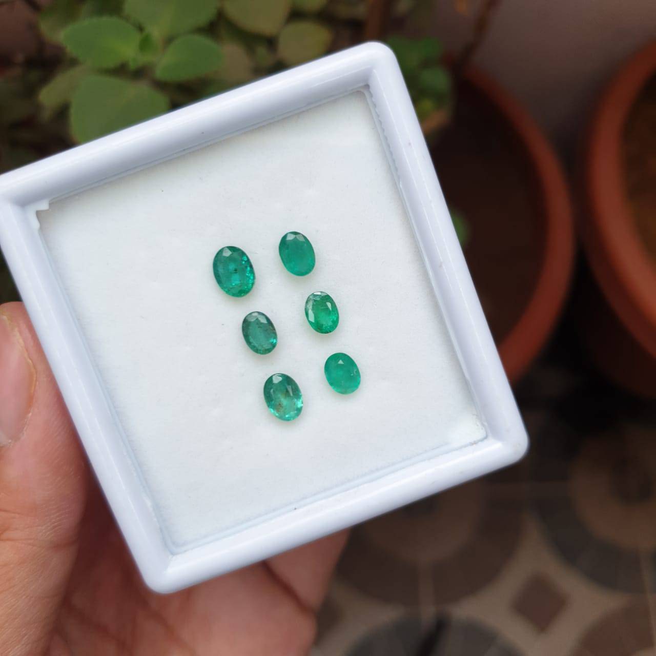 6 Pcs Natural Emerald Lot- Zambian Mined Emerald Cut 6-7mm| 4.3 Cts|Untreated Certified - The LabradoriteKing