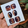 6 Pcs Natural Fluorite Rosecut Gemstones | Mix Shape, 24-29mm Size, - The LabradoriteKing