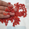 6 Pcs of Natural Coral Triangles 10mm Taiwan Mines - The LabradoriteKing