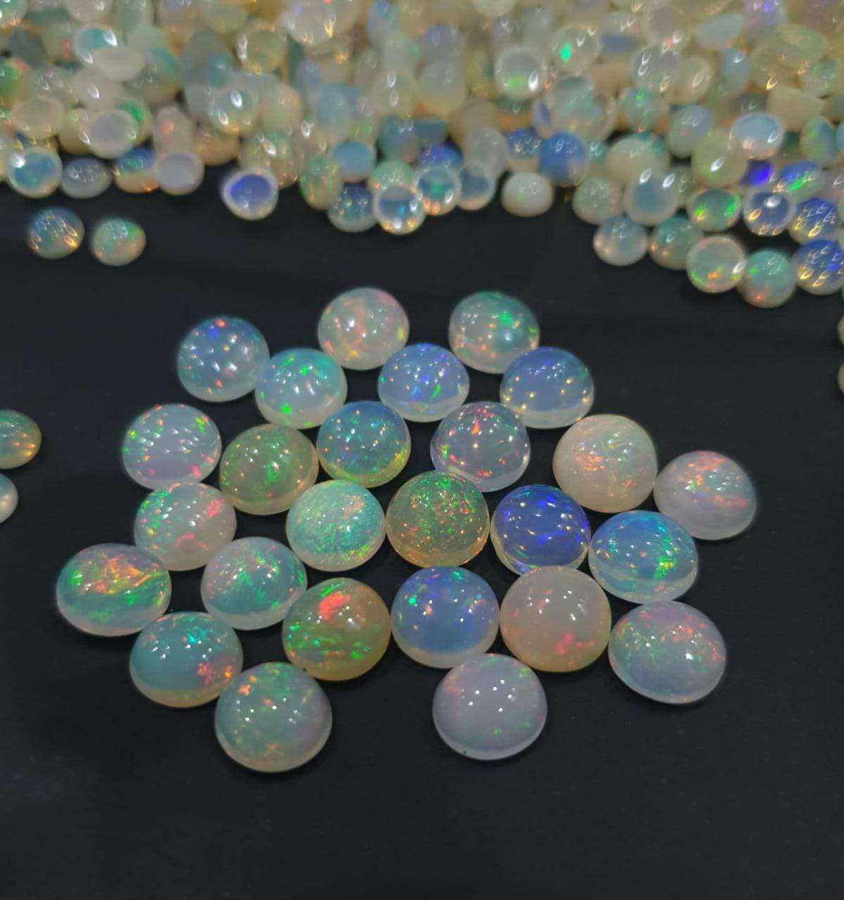 6 Pcs Opal Rounds 7mm Calibrated | Top Quality Cabochons - The LabradoriteKing