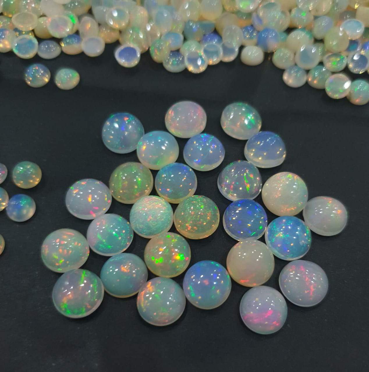 6 Pcs Opal Rounds 7mm Calibrated | Top Quality Cabochons - The LabradoriteKing