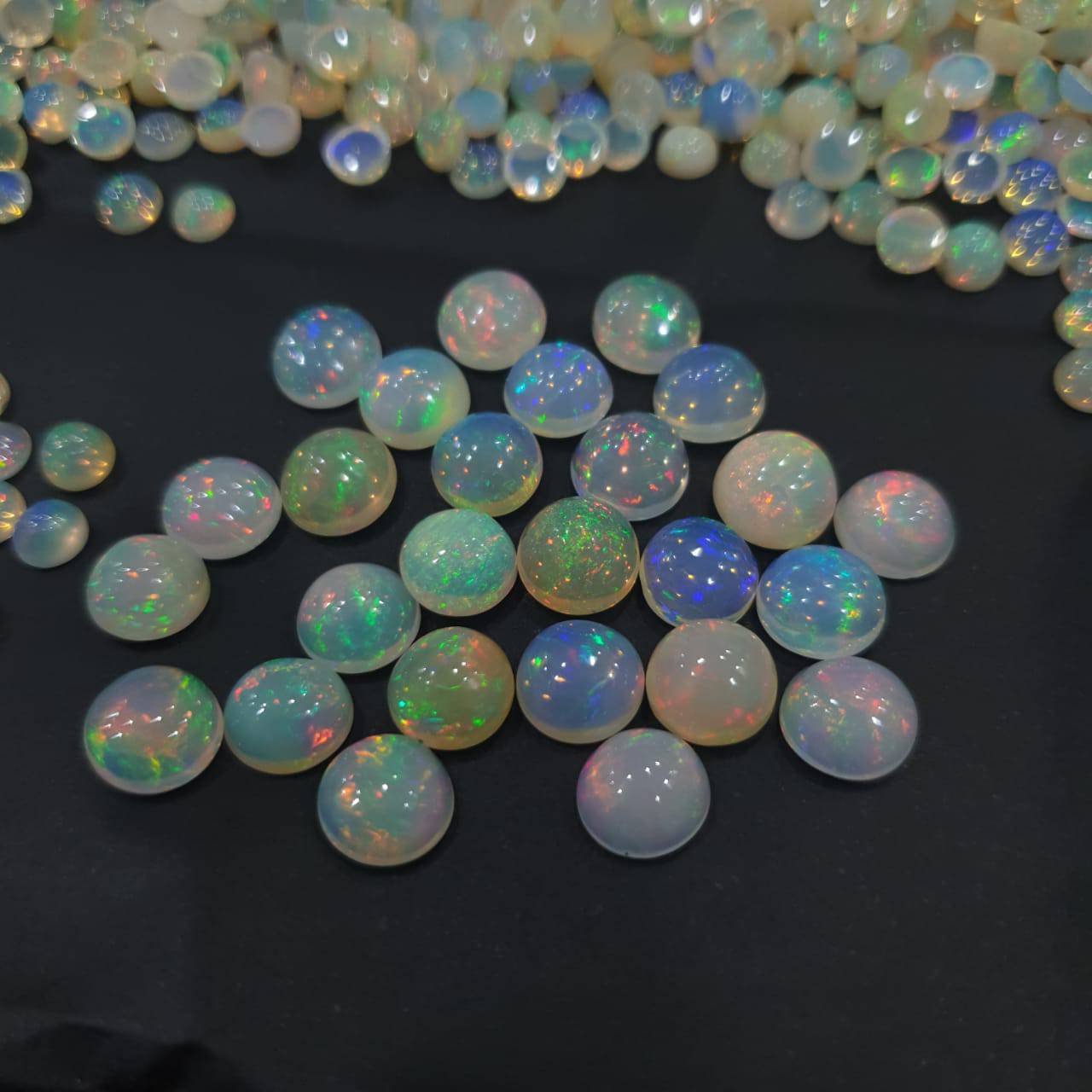 6 Pcs Opal Rounds 7mm Calibrated | Top Quality Cabochons - The LabradoriteKing