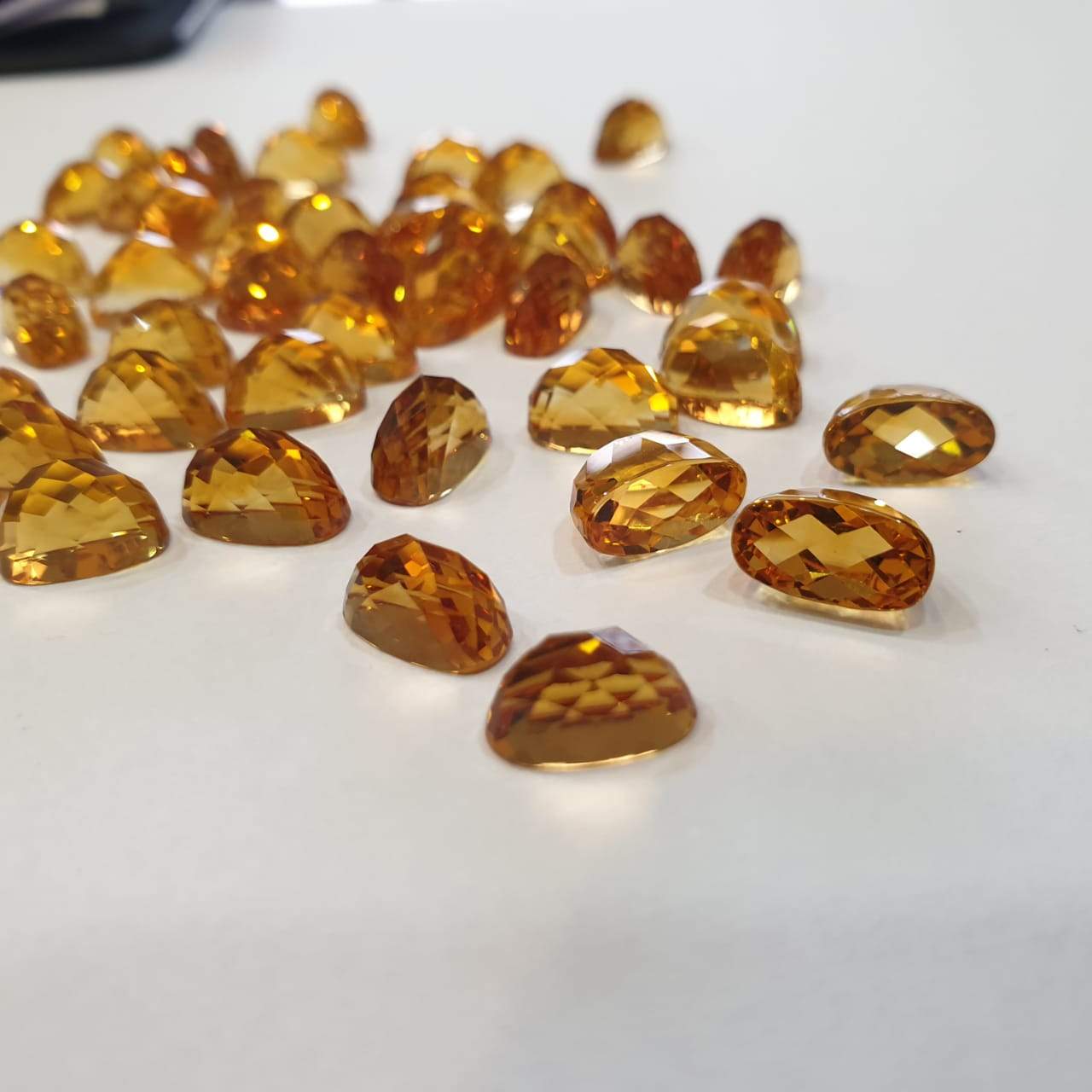 6 Pcs Top Quality Citrine Long Ovals Faceted 11x6mm - The LabradoriteKing