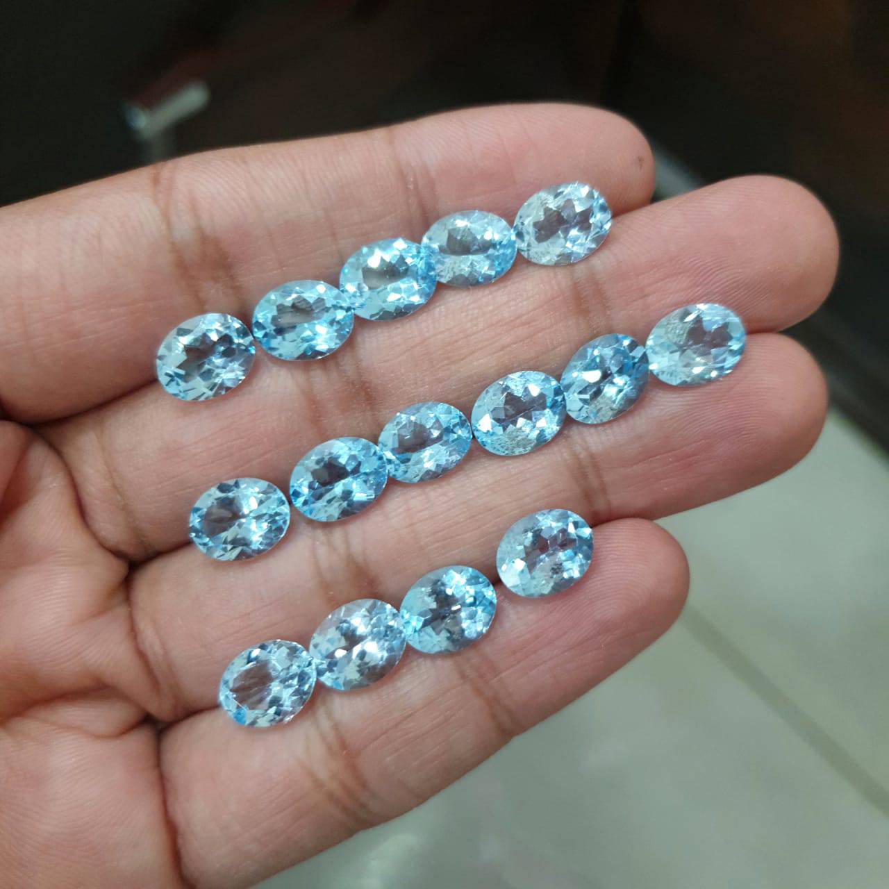 8 Pcs of Blue Topaz Flawless | AAA Quality - The LabradoriteKing