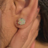 Load and play video in Gallery viewer, Opal Raw Studs set on Precious 925 Sterling Silver