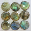 9 Pcs Natural Labradorite Rosecut Gemstones | Round Shape, 25mm Size, - The LabradoriteKing