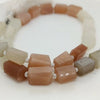 Load and play video in Gallery viewer, Natural Multicolor Moonstone Beads Rectangular faceted | 14&quot; Inches | Good Quality