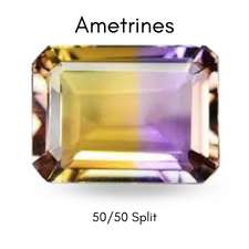 5 Pcs Natural Ametrines | Sqaure and Rectangular Shapes only | 9-12mm - The LabradoriteKing