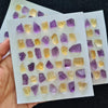 Amethyst and Citrine Uncut with Flat backs | 1 Card - The LabradoriteKing