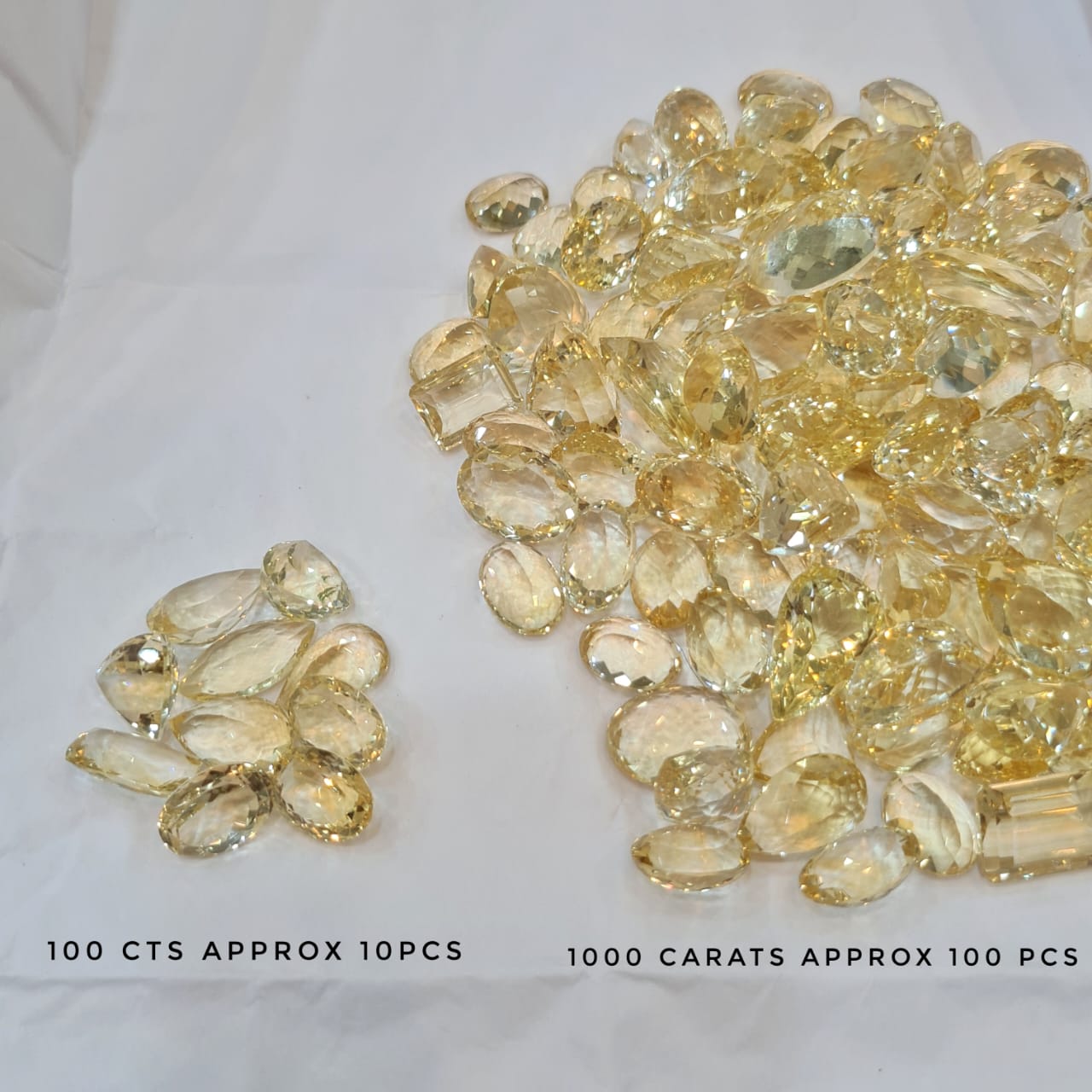 100 Carats of Natural Citrine Facetes| Untreated 12-20mm Mix - The LabradoriteKing