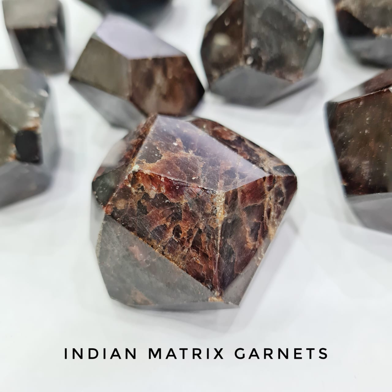 5 Pcs of Indian Garnet Matrix | Rare Pieces  2 Inches - The LabradoriteKing