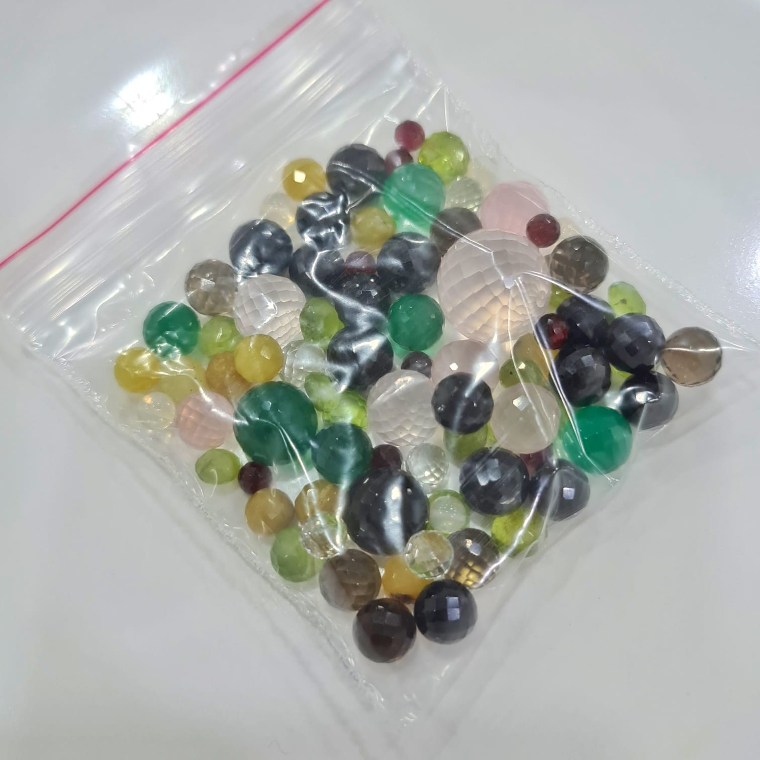 Halloween Week 2🔥 80 Pcs Spheres Black Spinel, Prasiolite, Rose Quartz, Garnets, Yellow Sapphire, Opal, Peridot, Smoky Quartz - The LabradoriteKing