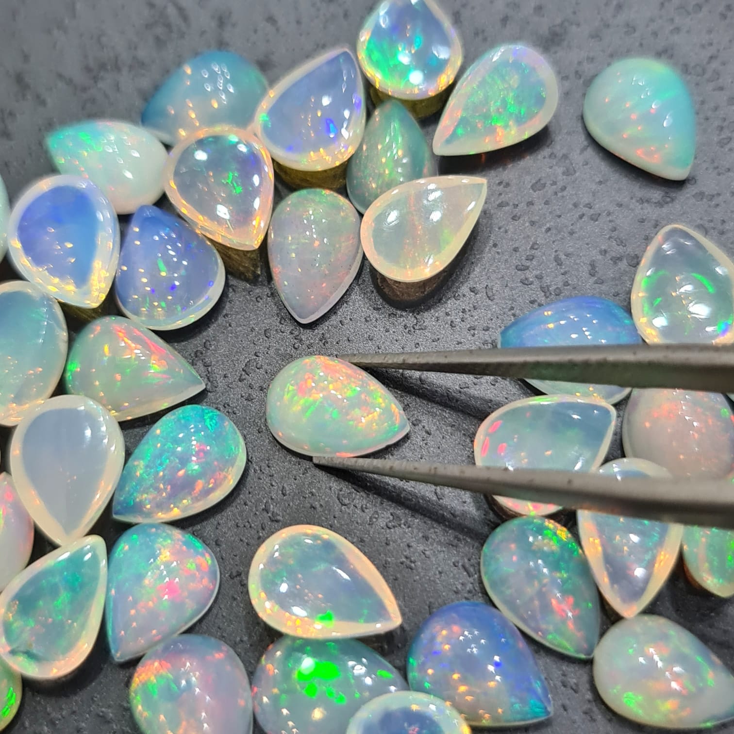 10 Pcs Opal cabochons | 8-10mm Mix Pears - The LabradoriteKing