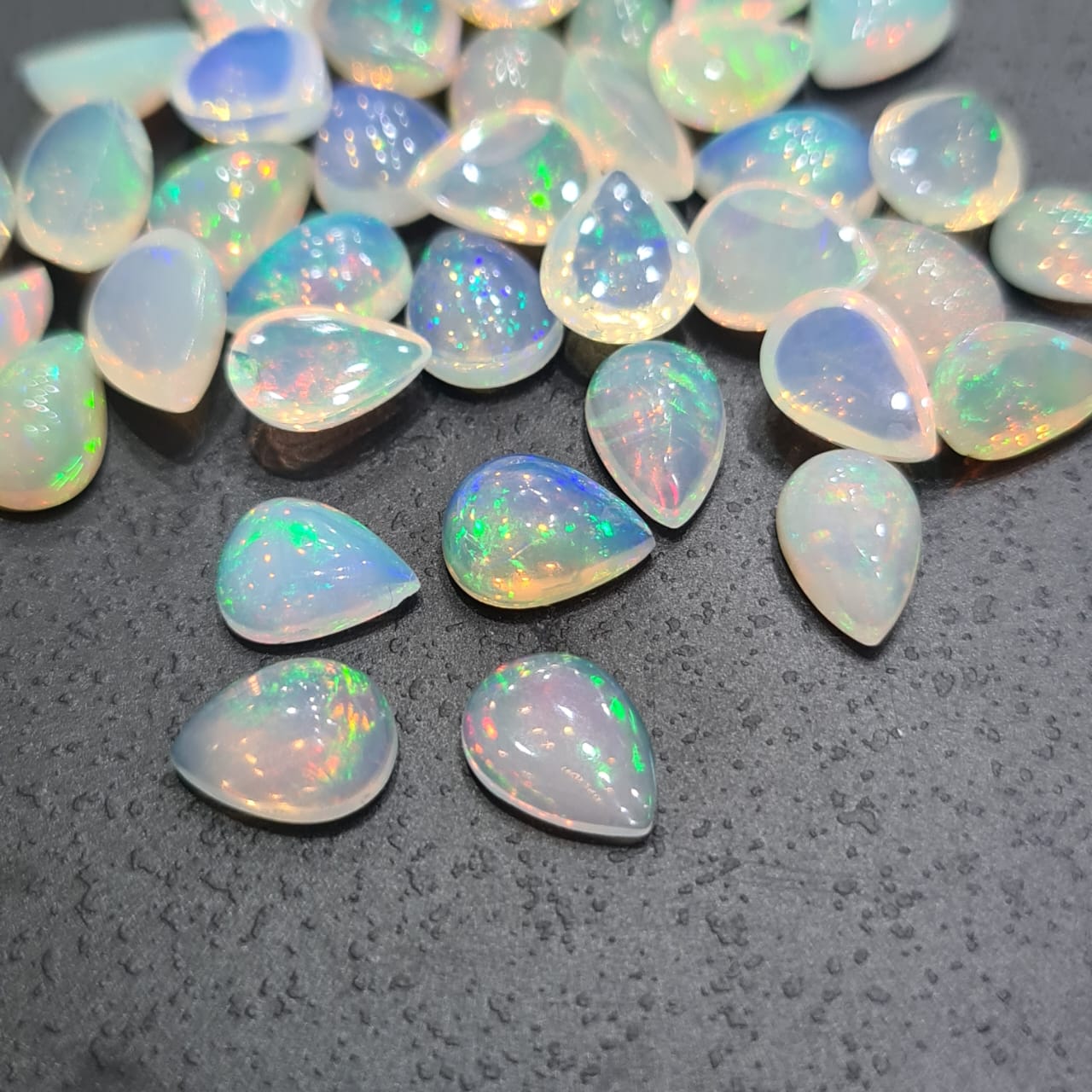 10 Pcs Opal cabochons | 8-10mm Mix Pears - The LabradoriteKing