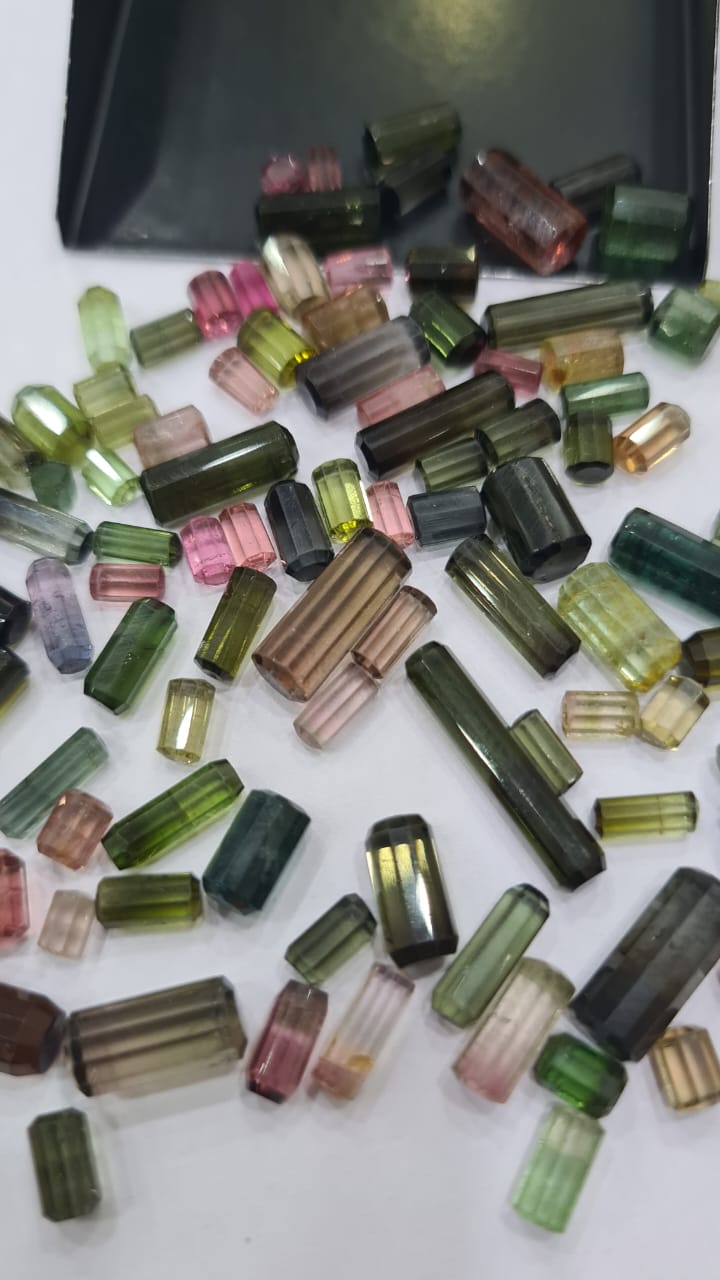 10 Pcs Cylinder Tourmalines | 6-12mm - The LabradoriteKing