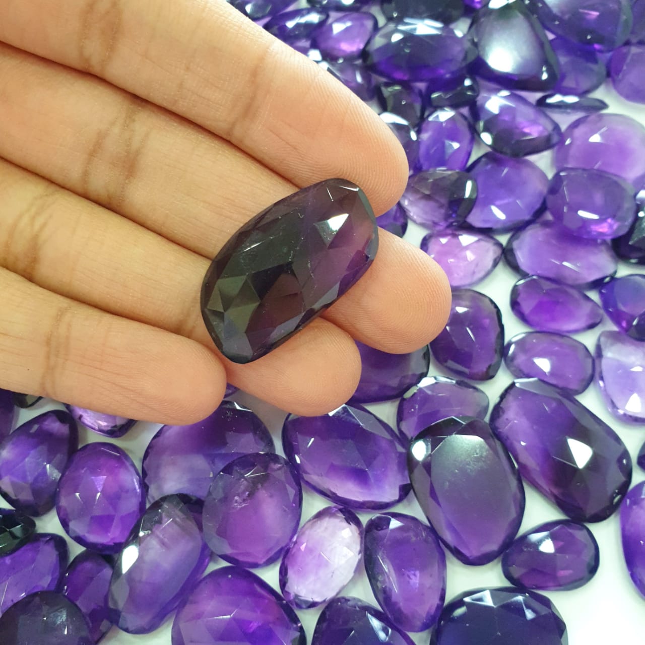 10 Pcs Amethyst Rosecuts | 16-30mm Sizes Big sizes - The LabradoriteKing