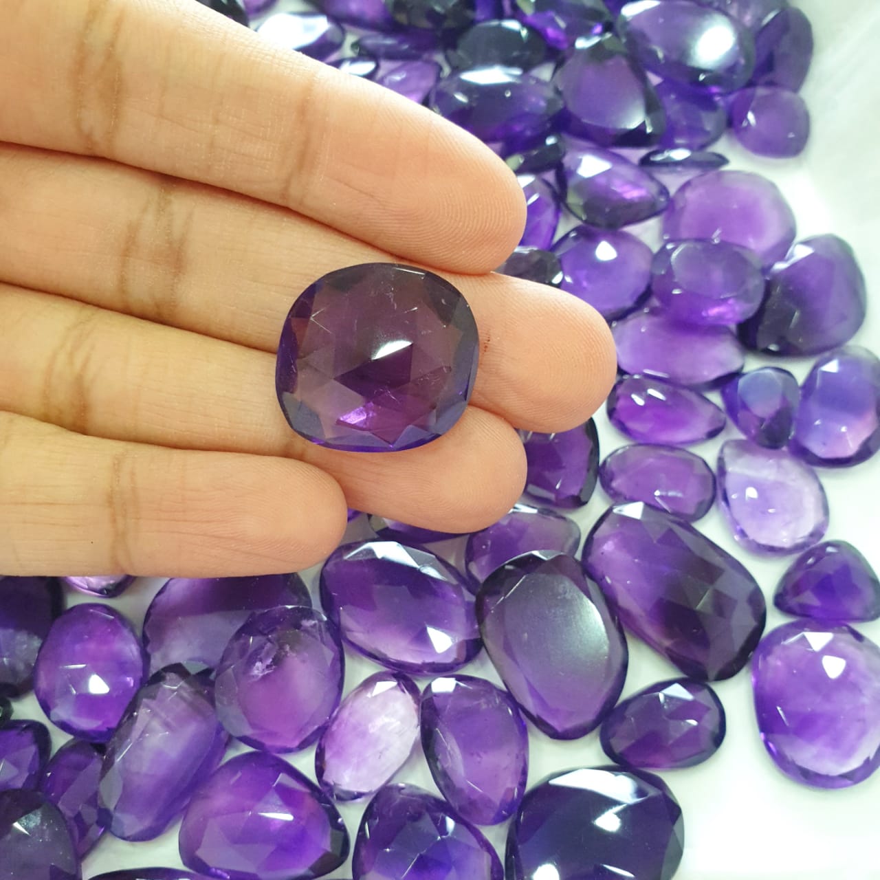 10 Pcs Amethyst Rosecuts | 16-30mm Sizes Big sizes - The LabradoriteKing