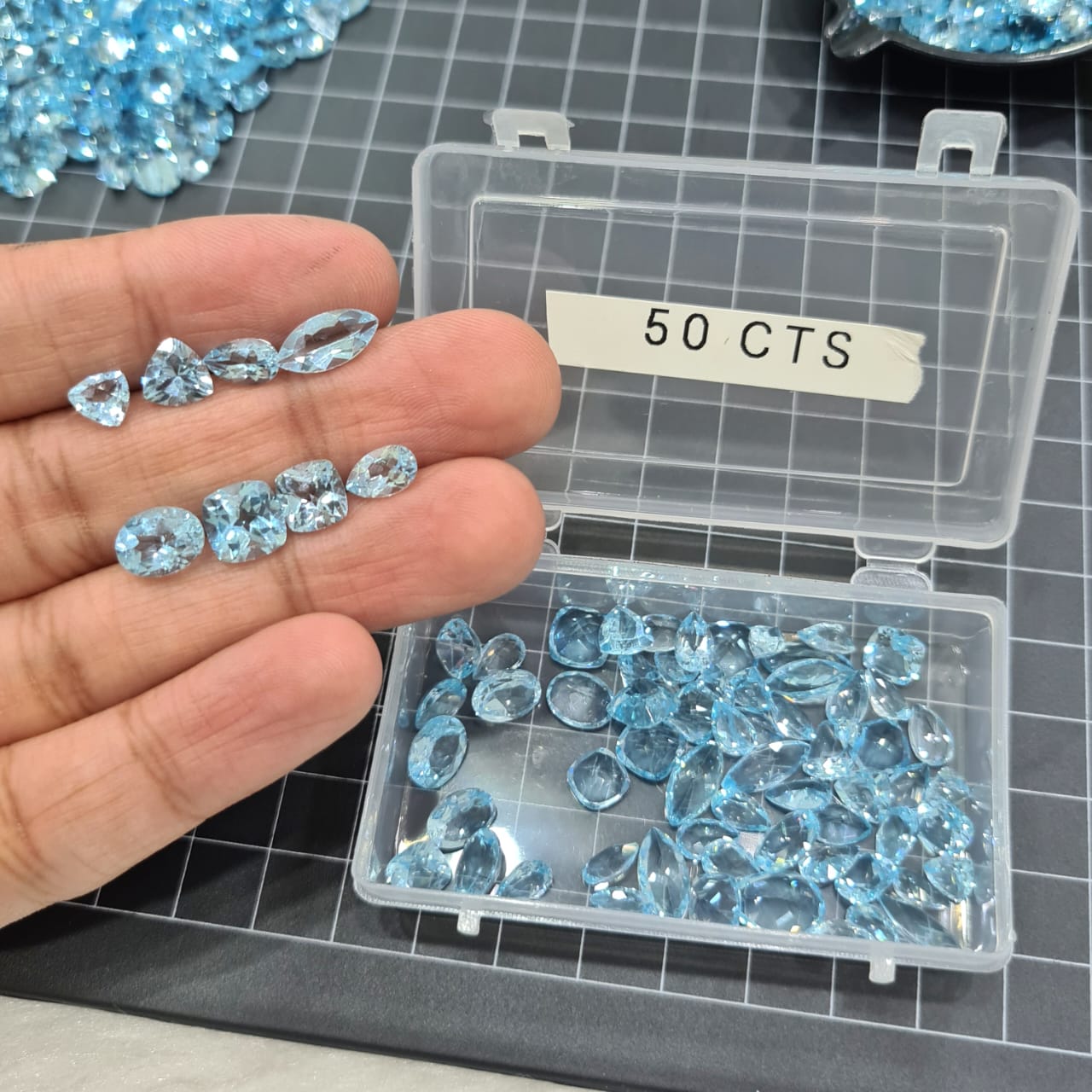 Christmas Deal: 50 Carats of Blue Topaz | 6-11mm Flawless grade | 50% OFF - The LabradoriteKing