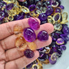 20 Pcs of Amethyst and Citrine cabochons - The LabradoriteKing