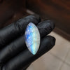 1 Pcs Natural White Rainbow Cabochon Gemstone Marquise Shape | Size: 36x17mm - The LabradoriteKing