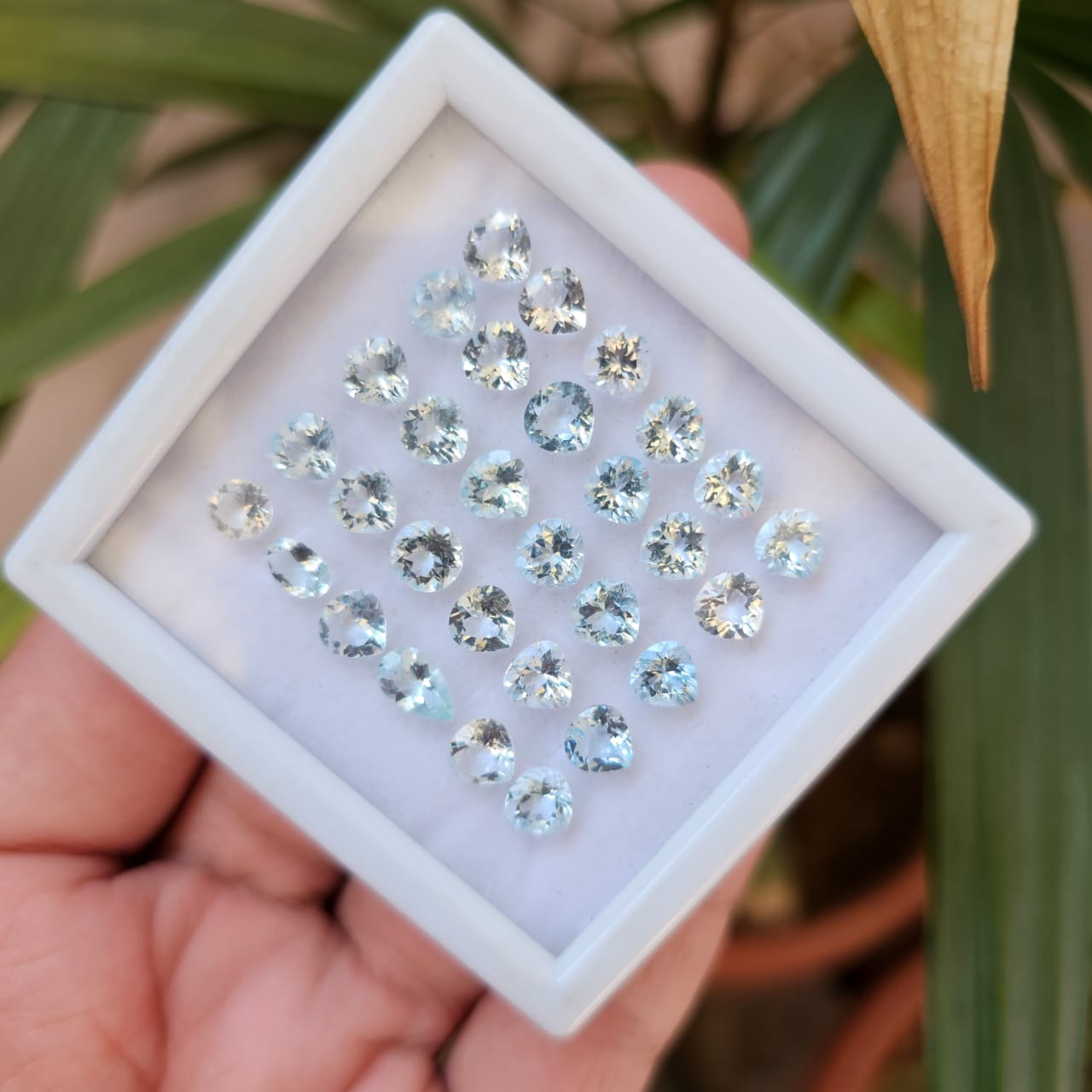 Natural Aquamarine Faceted Gemstone 30 Pieces Teardrop Shape Size: 6mm - The LabradoriteKing