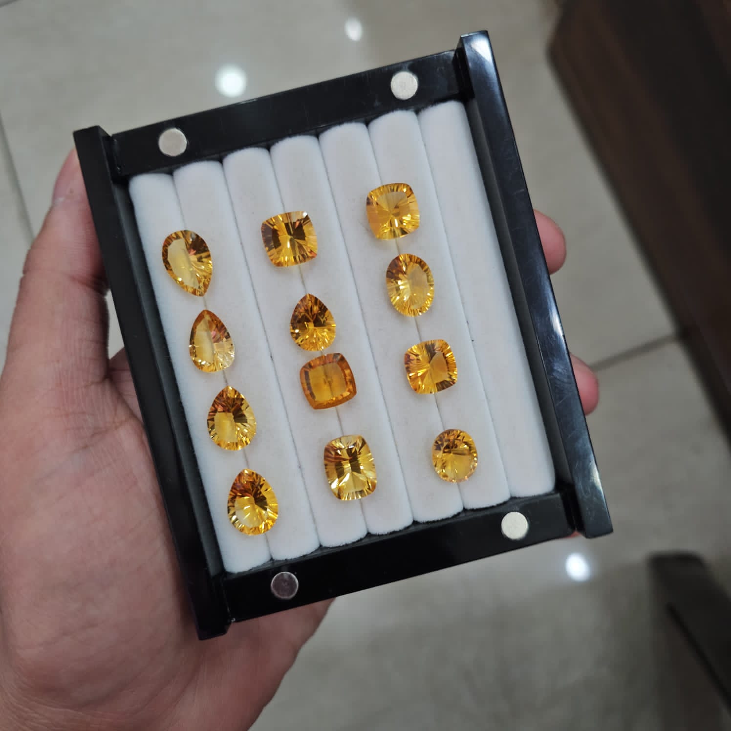 12 Pieces Natural Citrine Faceted Gemstone Lot Mix Shape | Size: 12-14mm - The LabradoriteKing