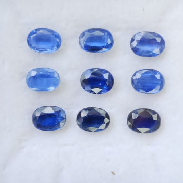 9 Pieces Natural Kaynite Faceted Gemstone Oval Shape Size: 8x6mm - The LabradoriteKing