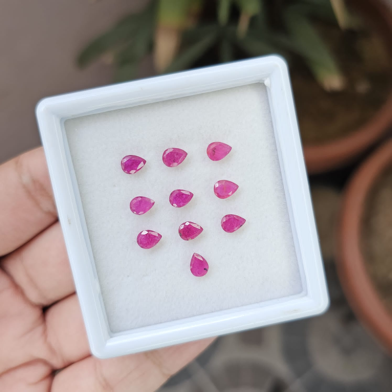 10 Pcs Natural Ruby faceted gemstone Oval 6x4mm Lots Heated - The LabradoriteKing