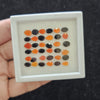 36pcs Natural Black & Orange Onyx Faceted Ovals and Pears Gemstone 6x4mm - The LabradoriteKing