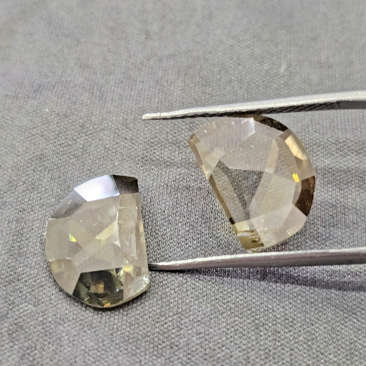 1 Pair of Moissanite Fancy Cut Gemstones | 14x10mm Size - The LabradoriteKing