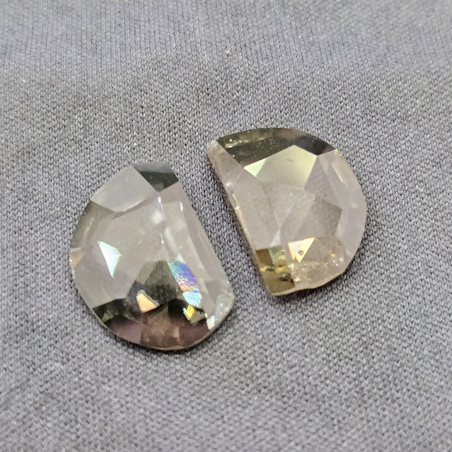 1 Pair of Moissanite Fancy Cut Gemstones | 14x10mm Size - The LabradoriteKing