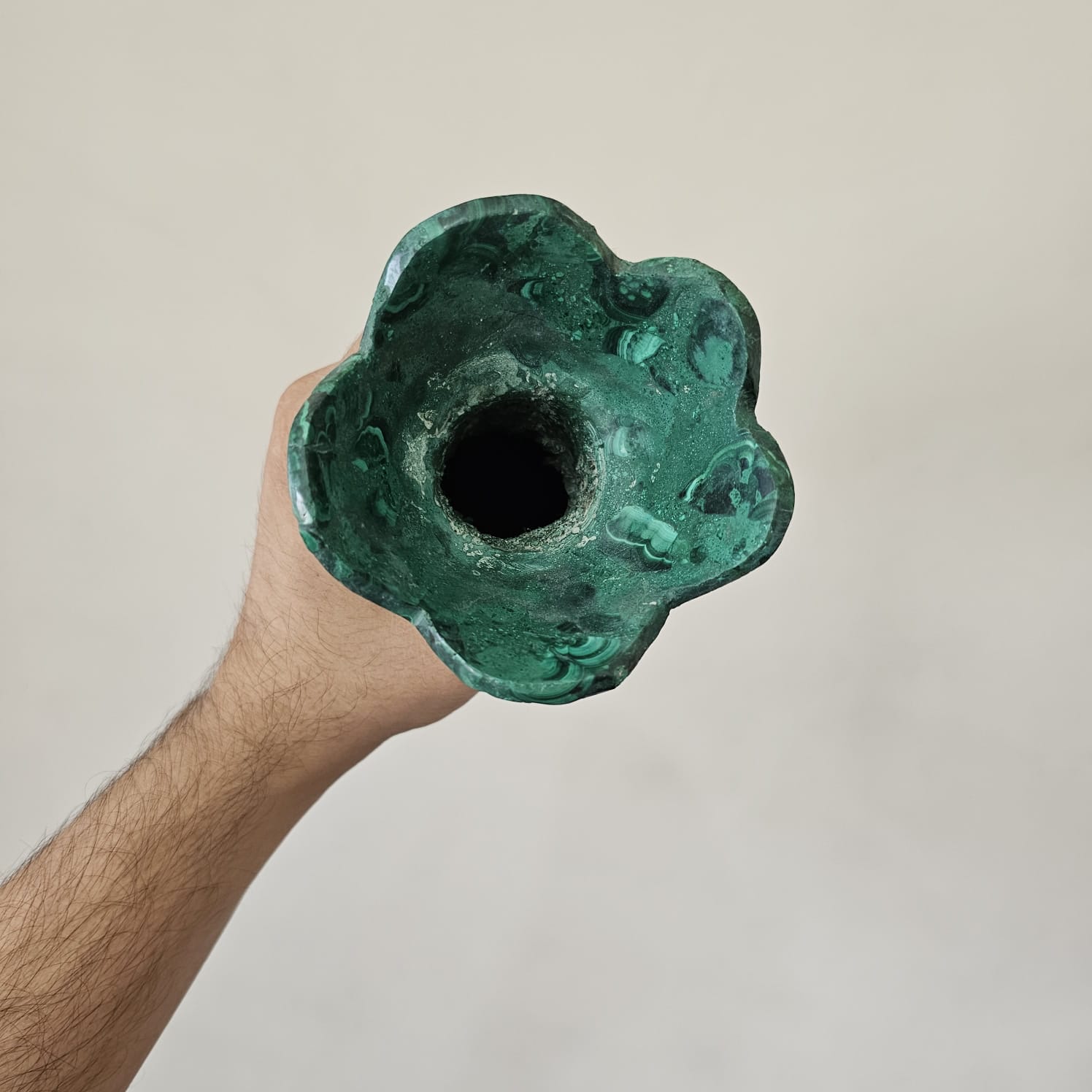 Natural Malachite Flower Vase 8.5'' Inches Sizes | - The LabradoriteKing