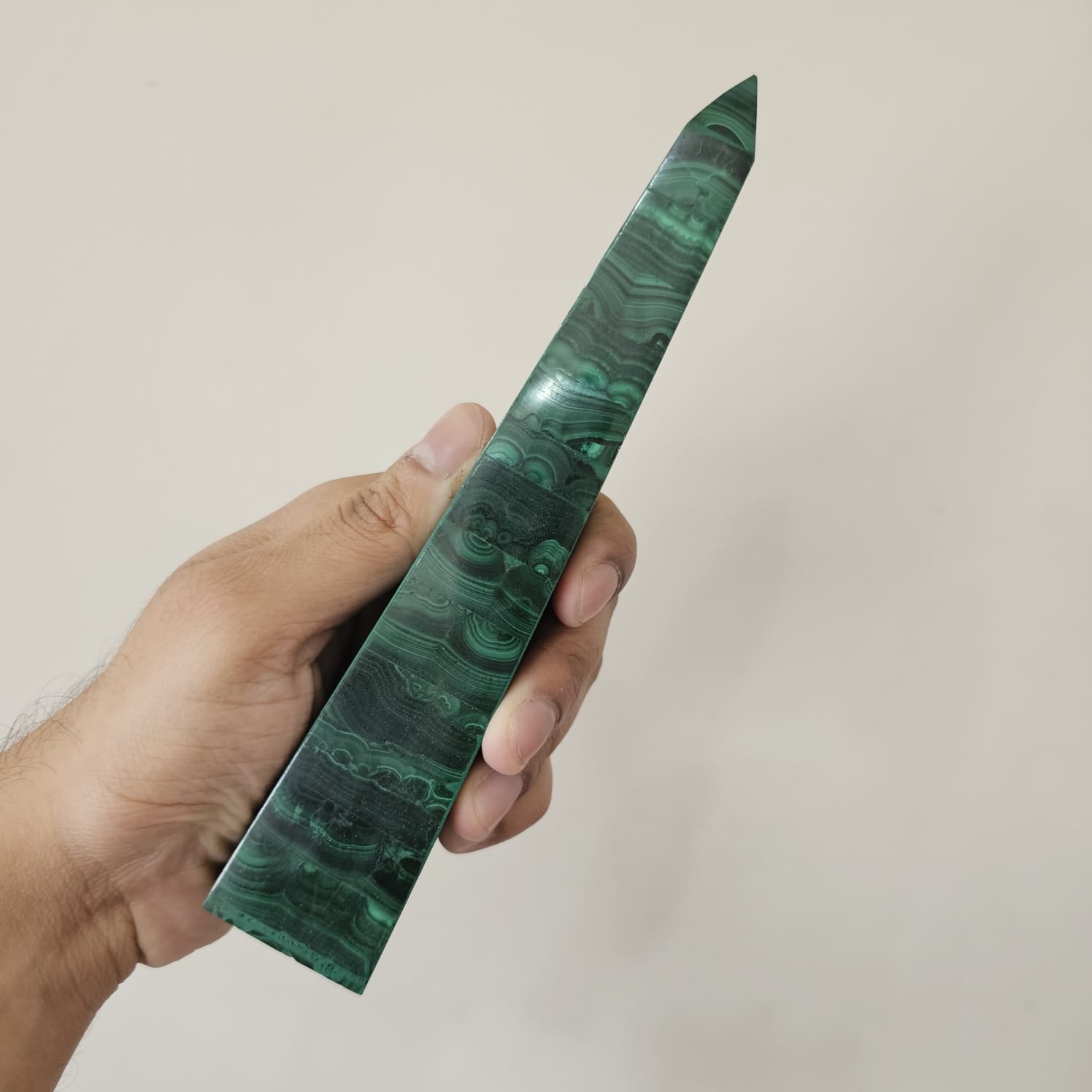 Natural Malachite Tower 8'' Inches Sizes - The LabradoriteKing