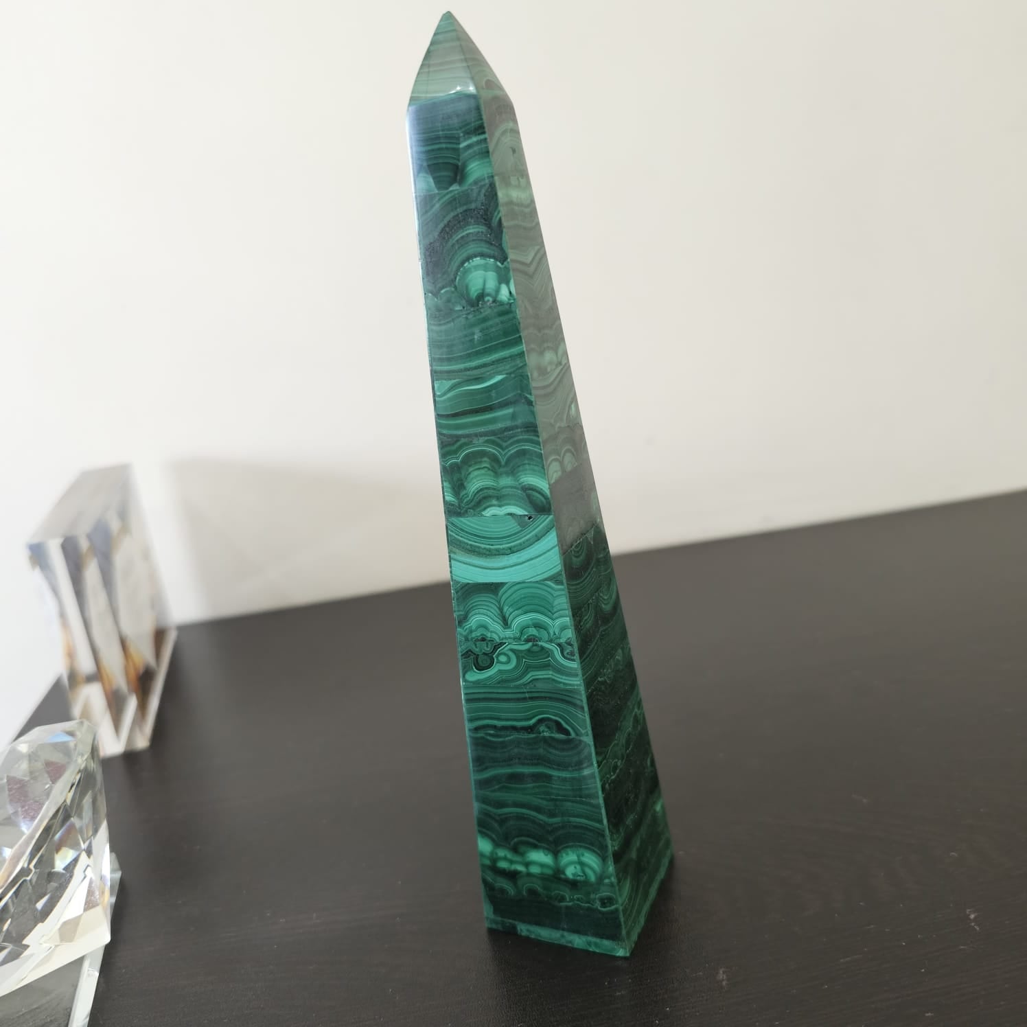 Natural Malachite Tower 8'' Inches Sizes - The LabradoriteKing