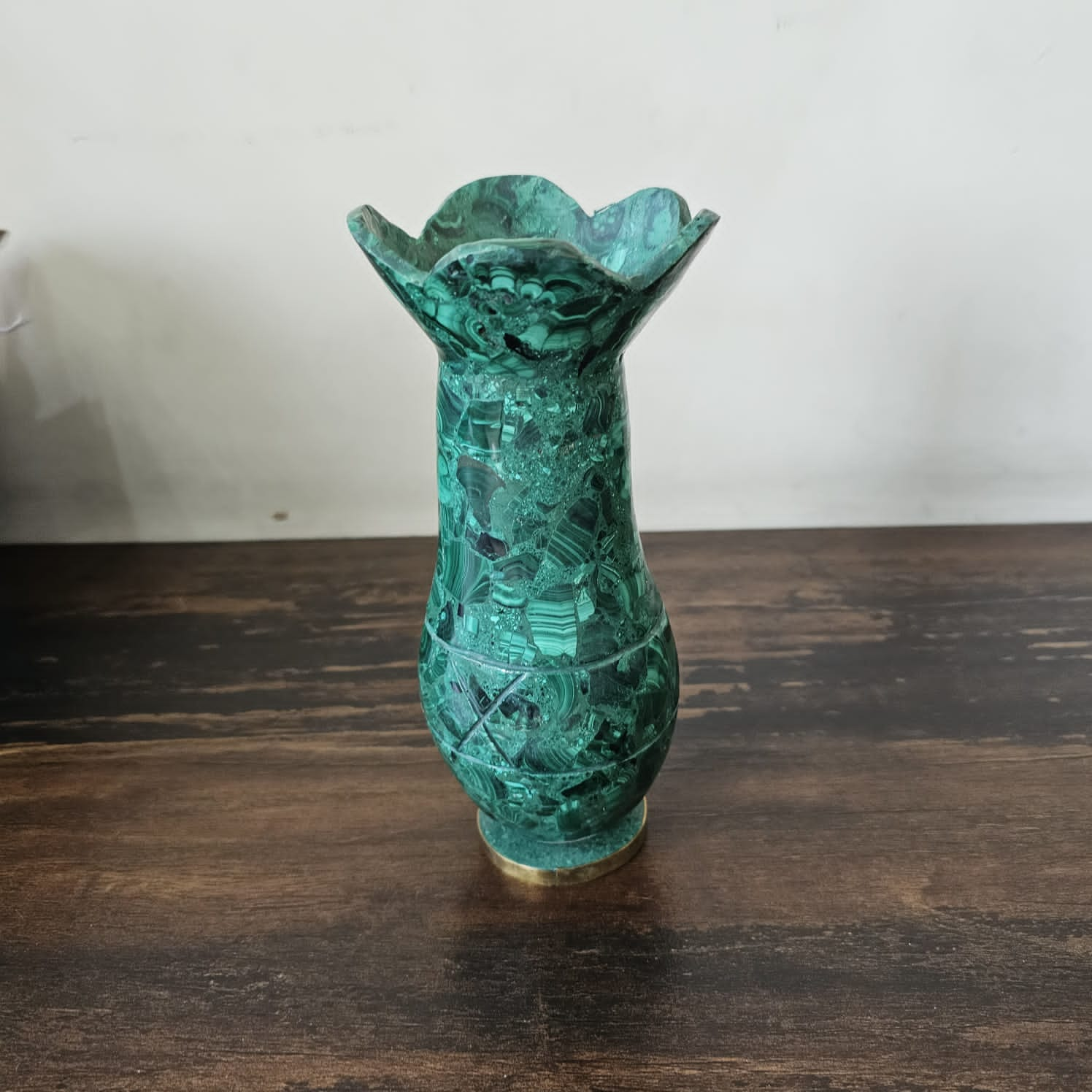 Natural Malachite Flower Vase 8.5'' Inches Sizes | - The LabradoriteKing