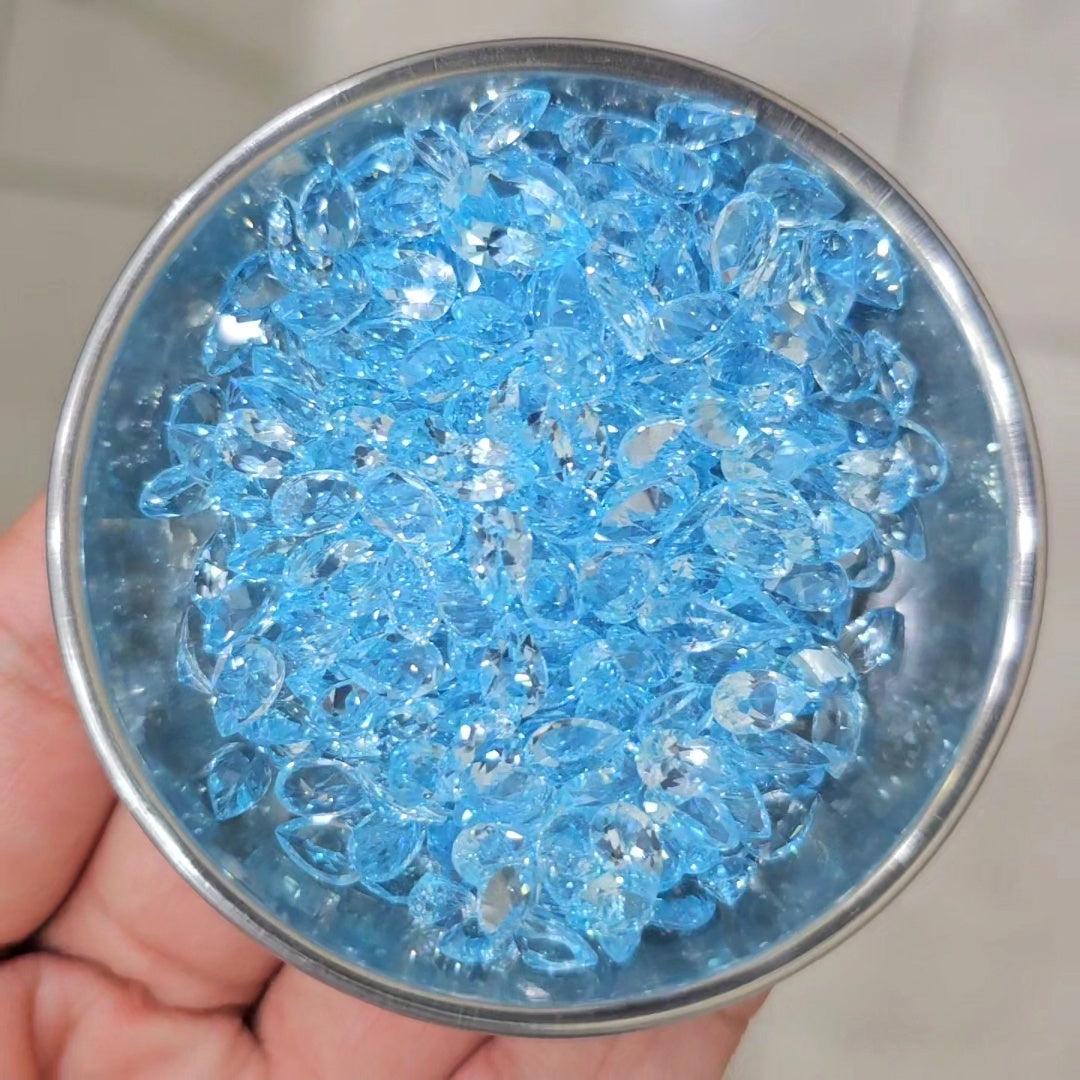 50 Carats of Blue Topaz | 6-11mm Flawless grade | - The LabradoriteKing
