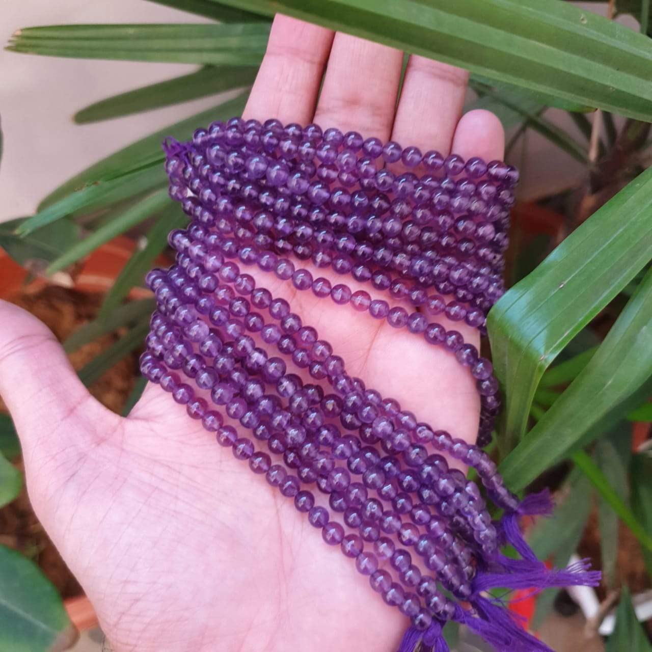 African Purple Amethyst Beads 5mm | Smooth | 14" Inches Strd - The LabradoriteKing
