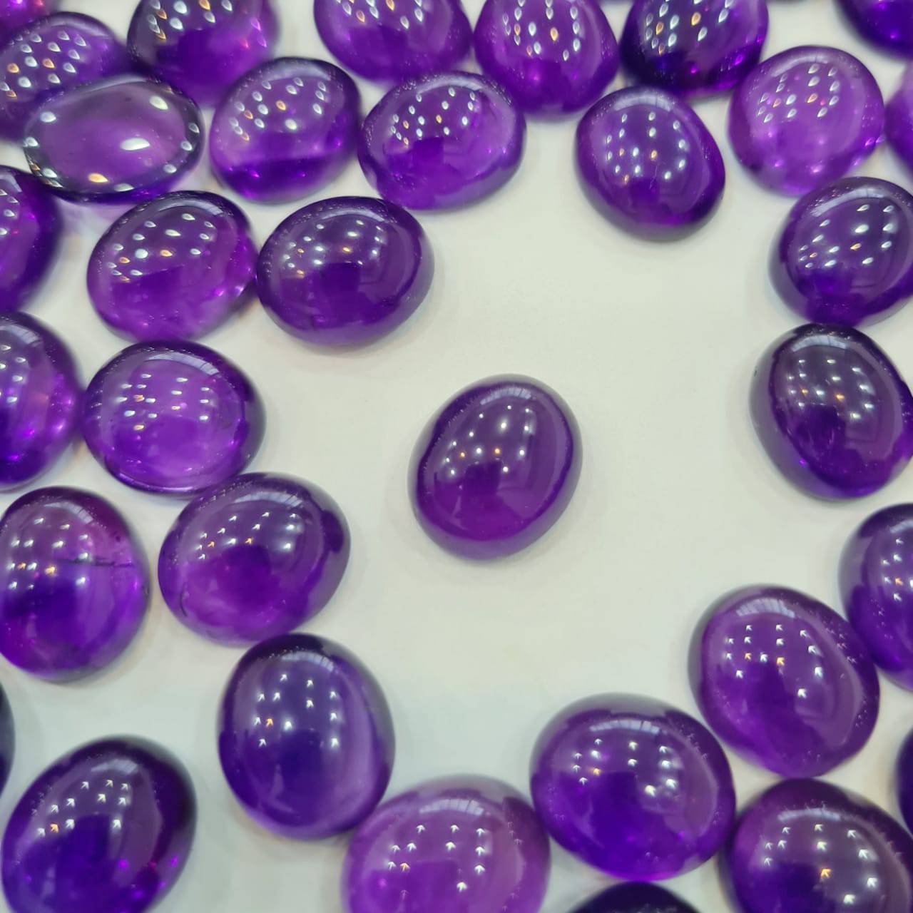 Amethyst Ovals Cabochons Lot | Vivid Colour and Top Polish - The LabradoriteKing