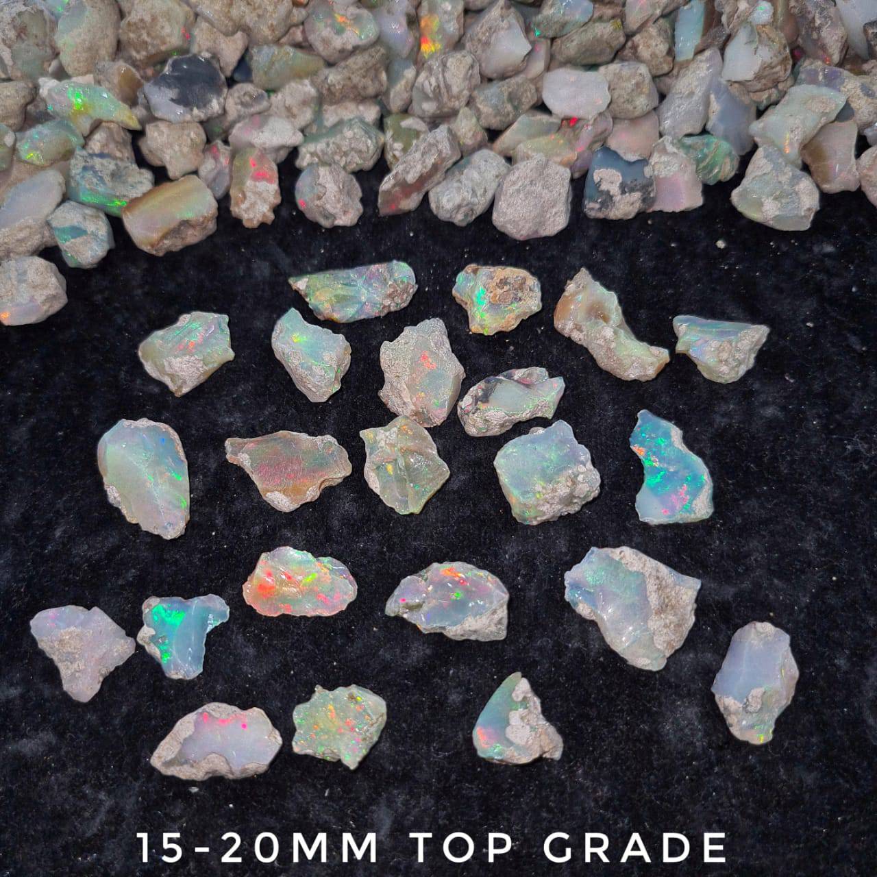 Bigger Size Opal Rough Minerals Untreated Ethiopian Mined | 20-25mm AAA Quality - The LabradoriteKing