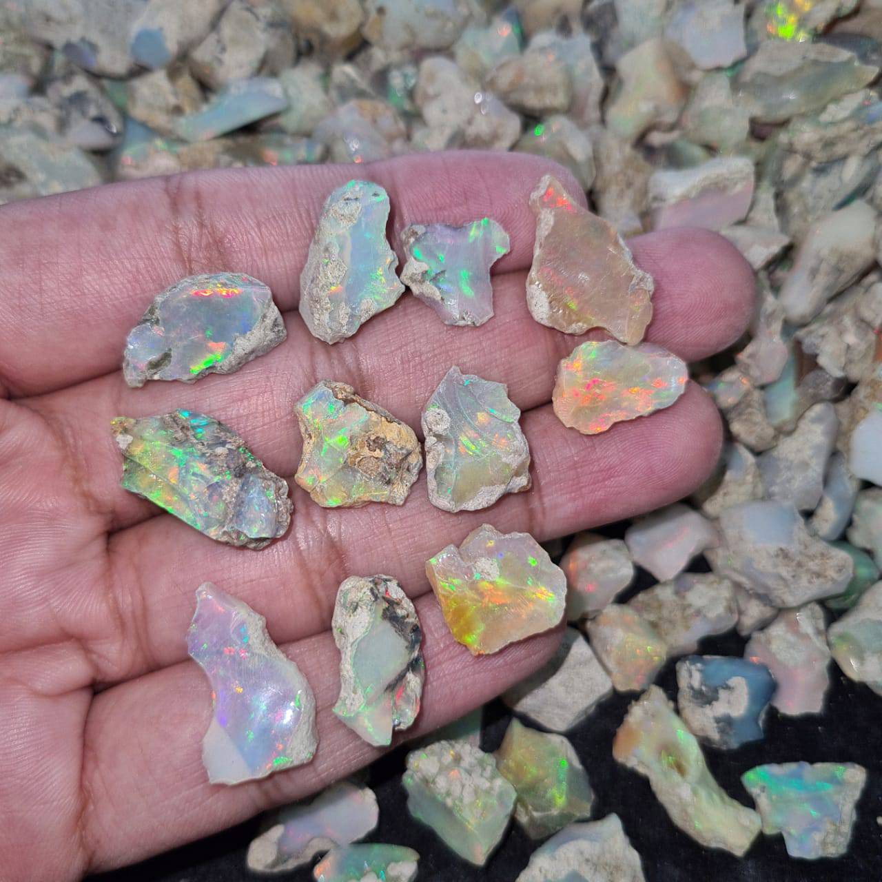 Bigger Size Opal Rough Minerals Untreated Ethiopian Mined | 20-25mm AAA Quality - The LabradoriteKing