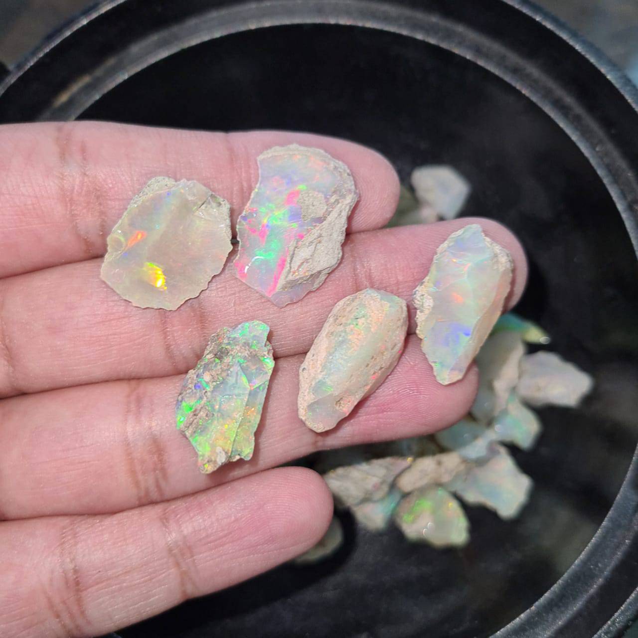 Bigger Size Opal Rough Minerals Untreated Ethiopian Mined | 20-25mm AAA Quality - The LabradoriteKing