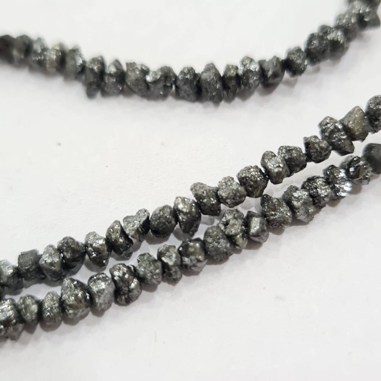 Black Diamond Rough Beads | 3-5mm 14 Inches - The LabradoriteKing