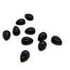 Black Onyx Pear Cabochons | Calibrated Size - The LabradoriteKing