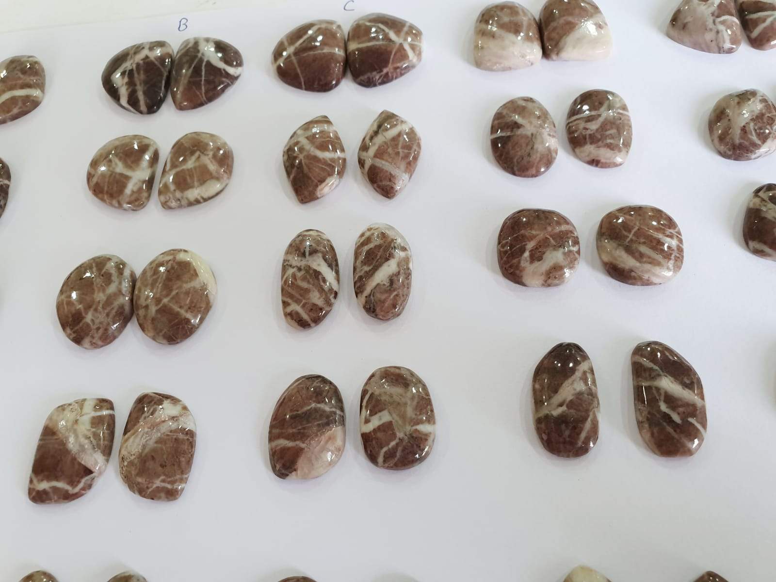 BROWN Natural Jasper Cabochons Pairs for Earrings UNTREATED - The LabradoriteKing