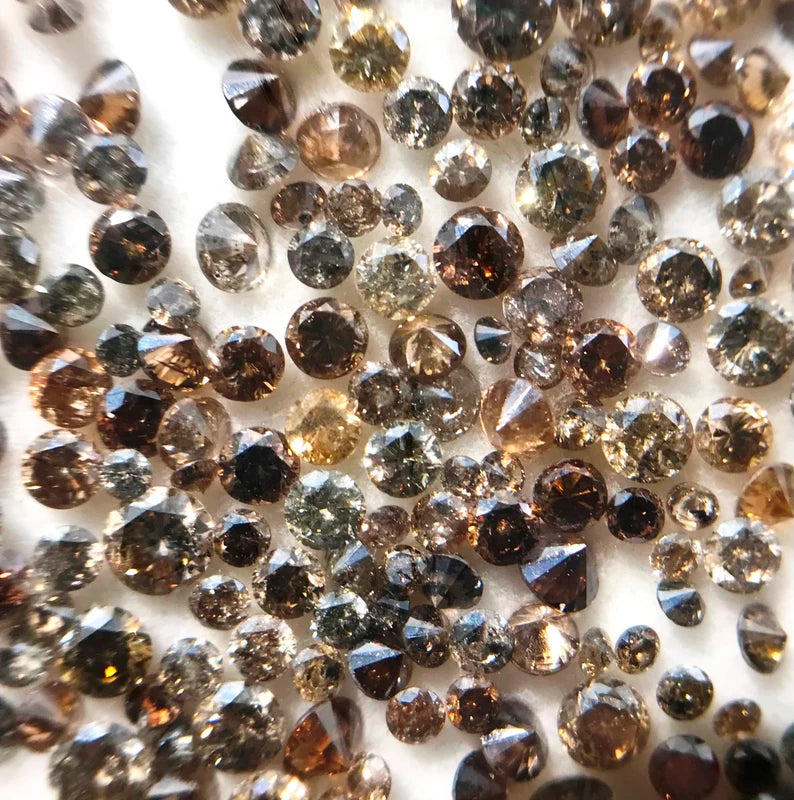 Brown Diamond Double Cut 1.5-2.5mm | One Carat Scoop - The LabradoriteKing