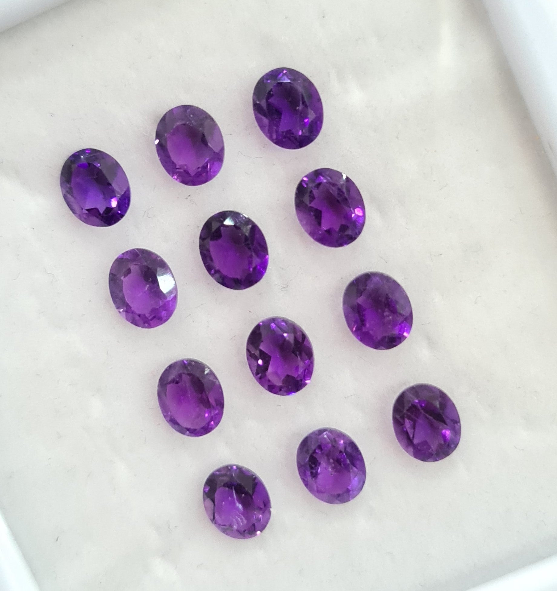 Natural Amethyst Faceted Gemstone I  Size 5-8mm, Shape: Oval - The LabradoriteKing