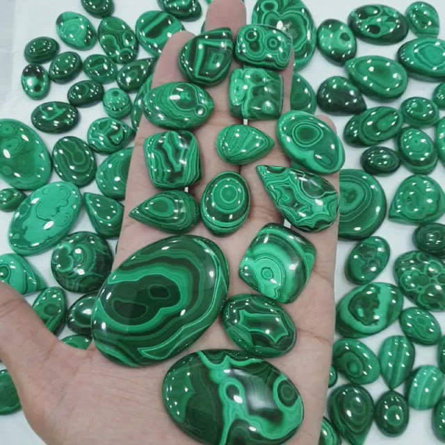 Natural Malachite Cabochon 22-40mm Sizes | Top Quality