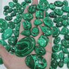 Load and play video in Gallery viewer, Natural Malachite Cabochon 22-40mm Sizes | Top Quality